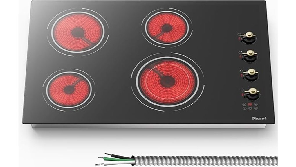 30 inch electric cooktop burners
