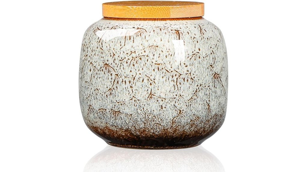 airtight ceramic tea canister