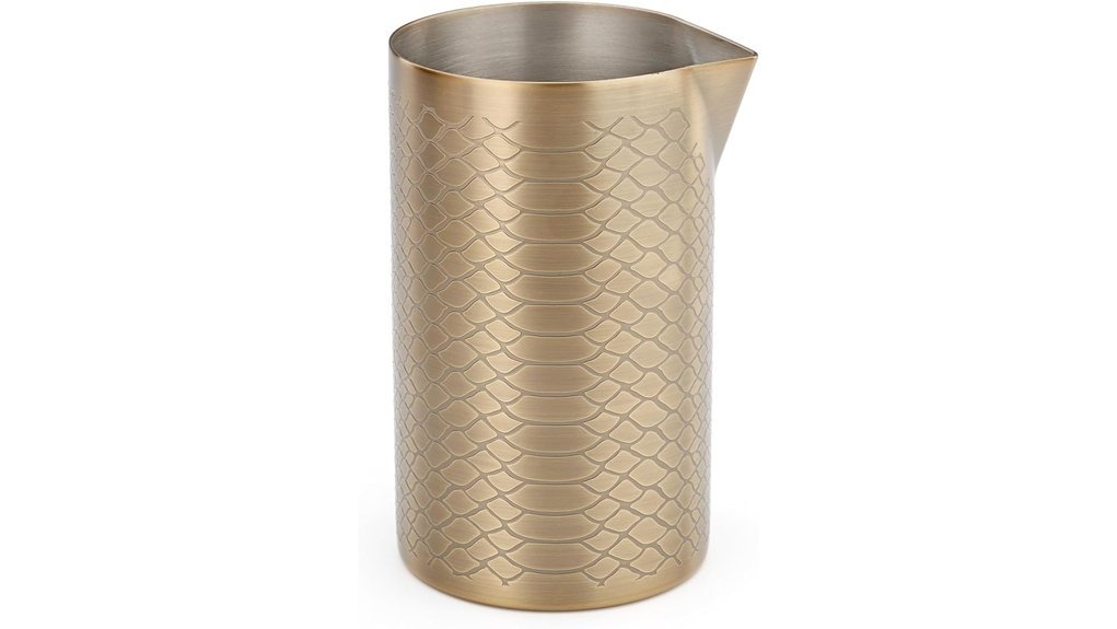 antique brass mixing tin