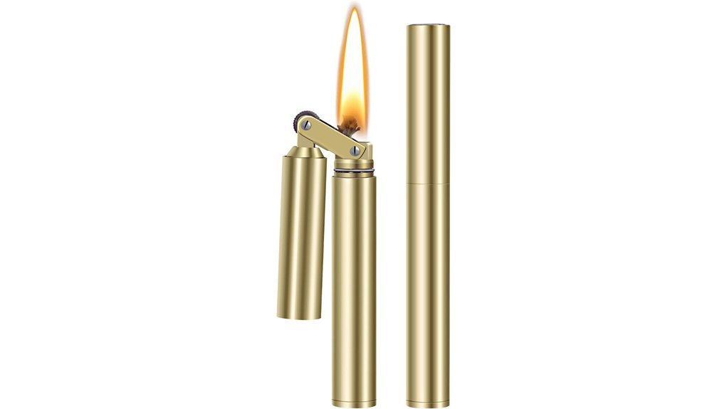 antique brass trench lighter