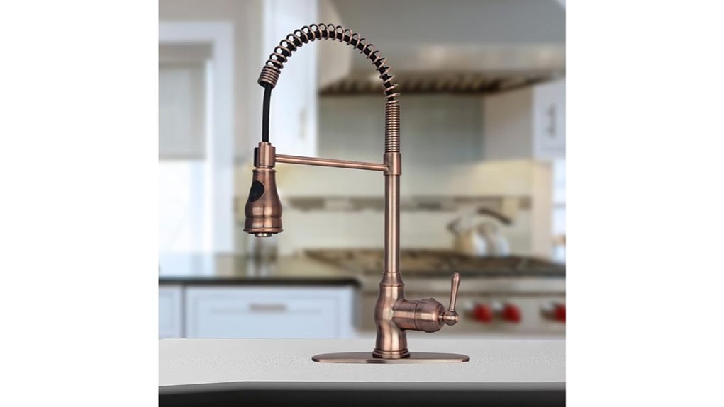 antique copper kitchen faucet