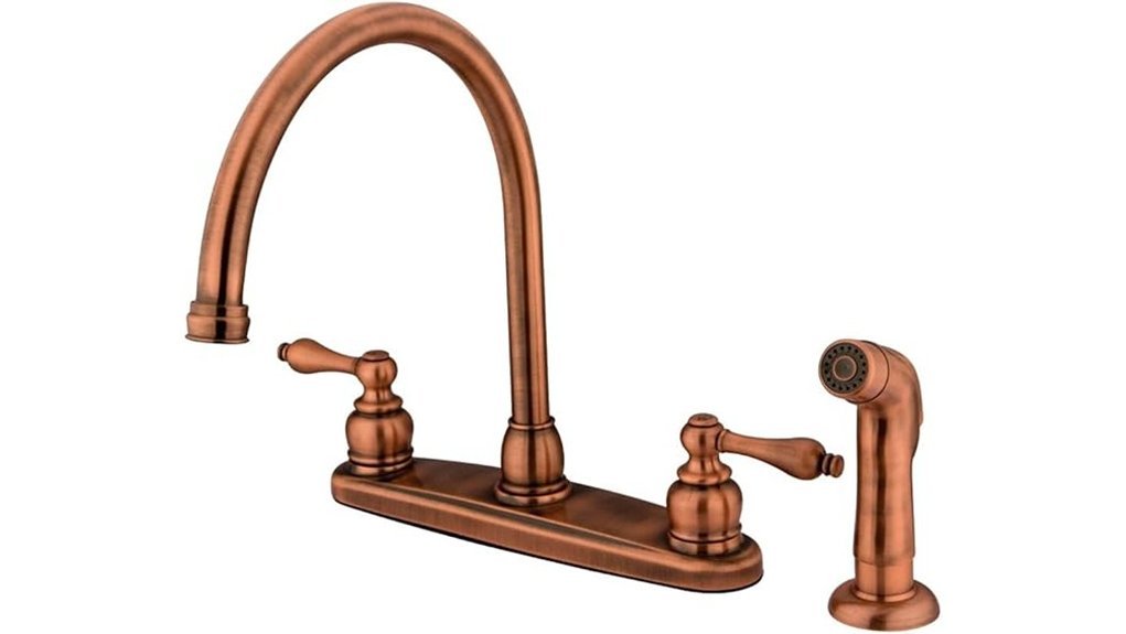 antique copper kitchen faucet