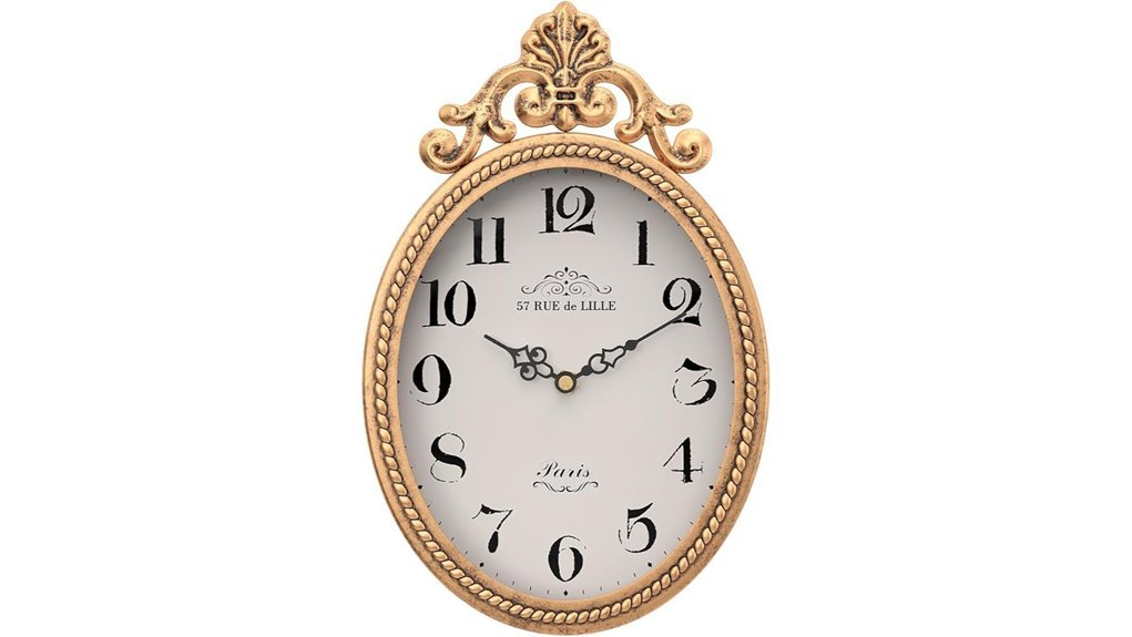 antique gold silent clock