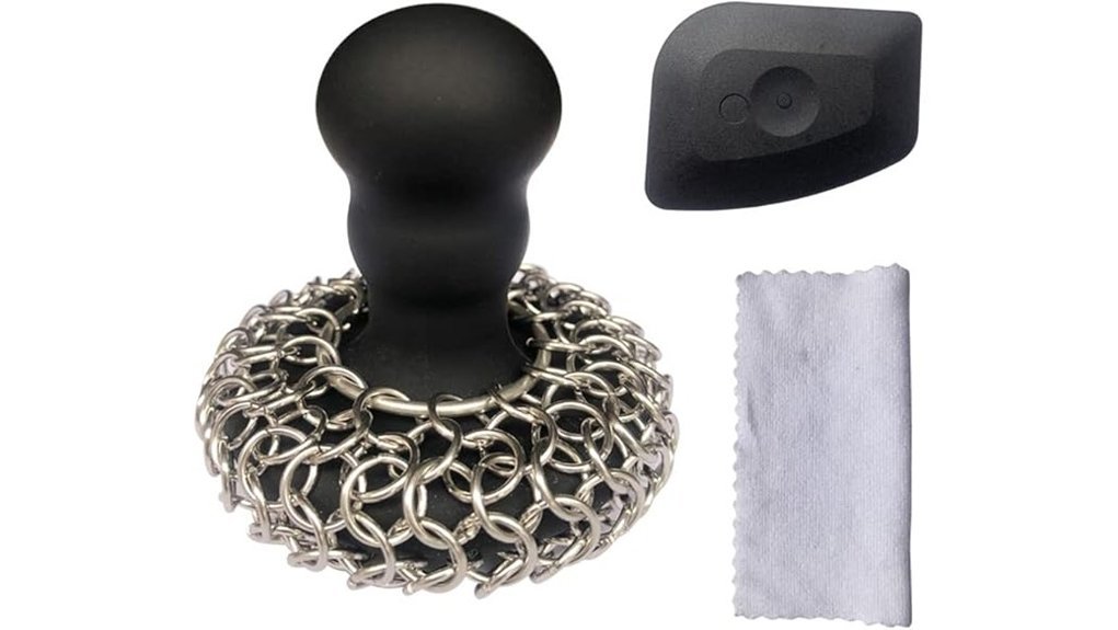 black silicone handle scrubber
