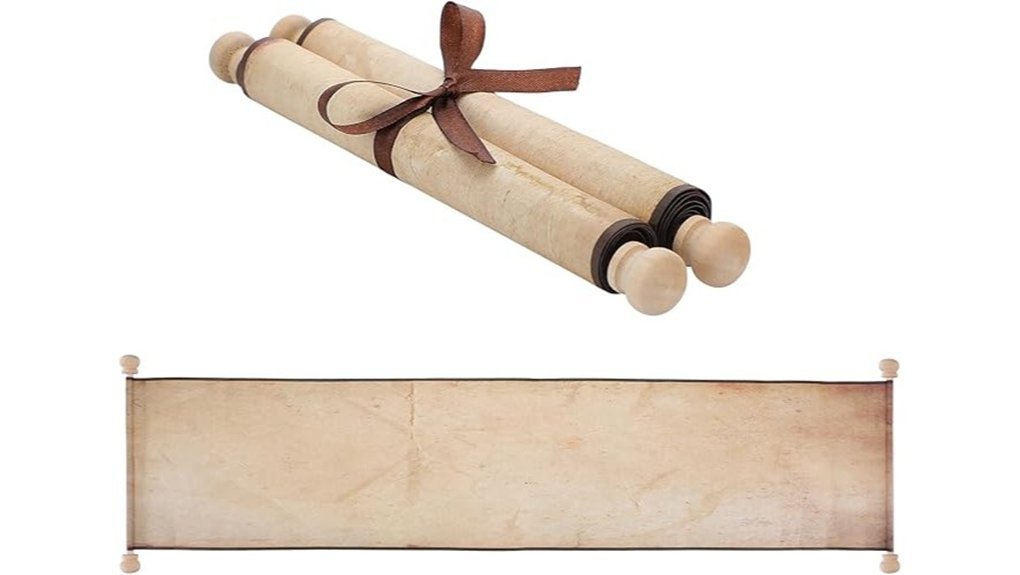 blank scroll paper rods