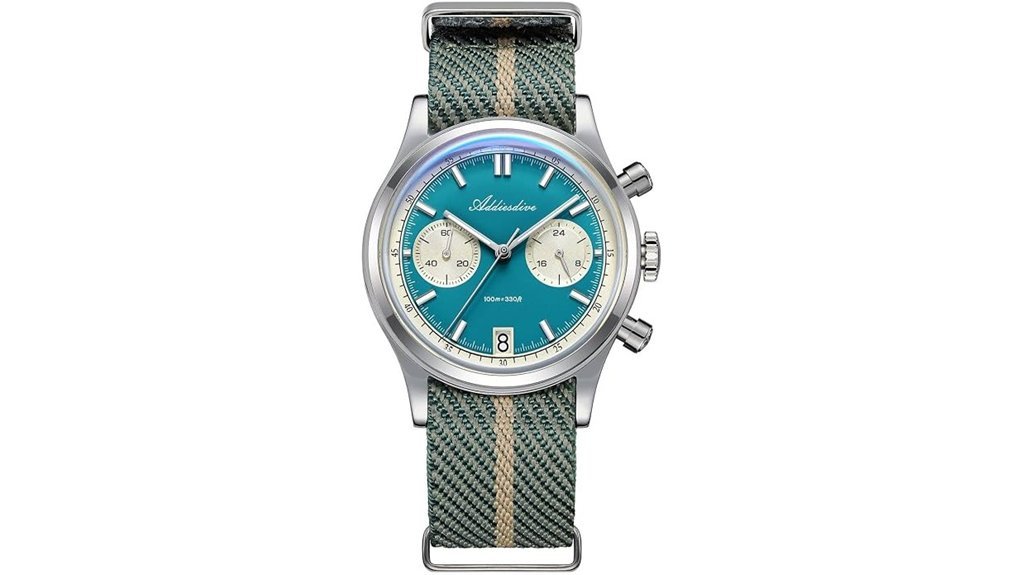 blue chronograph watch 38mm
