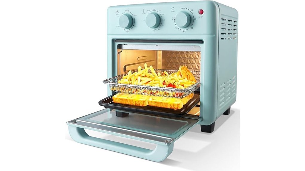 blue retro air fryer