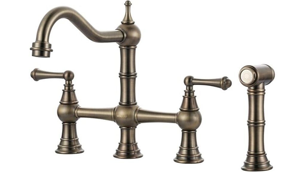 bronze kitchen faucet sprayer
