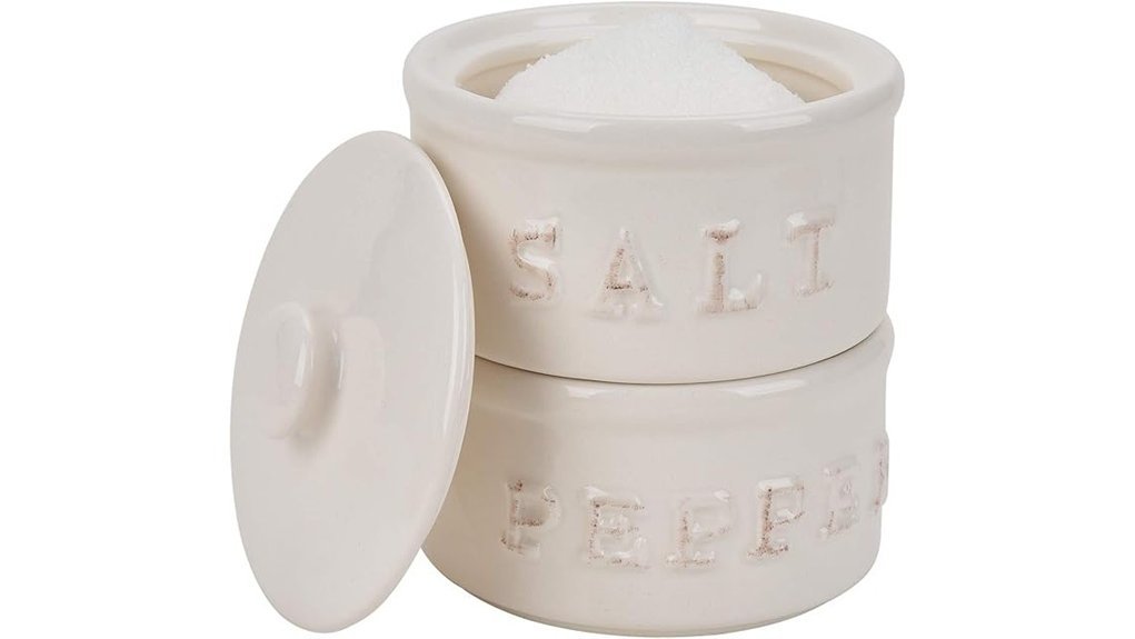 charming ceramic shaker duo