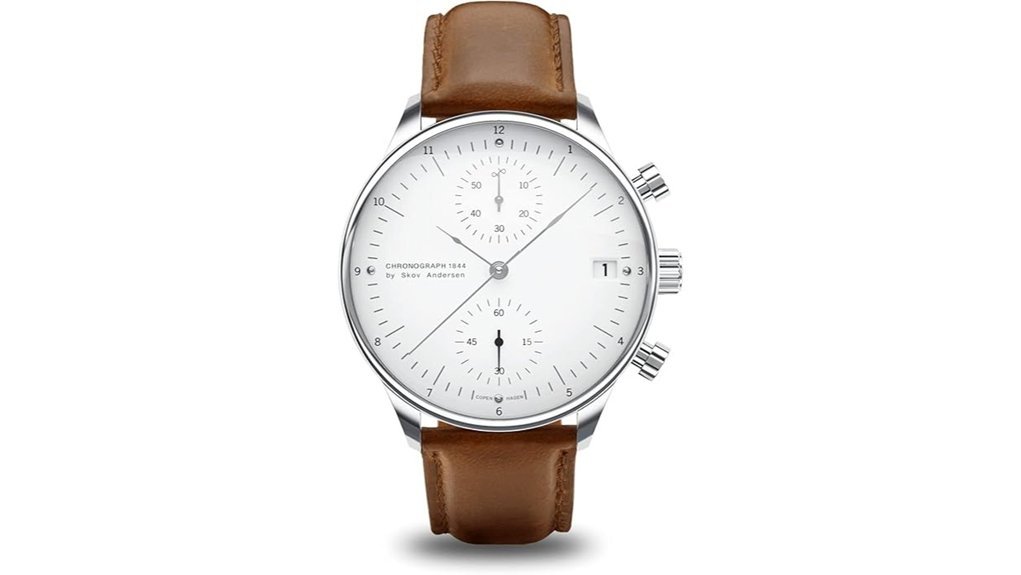classic steel chronograph watch