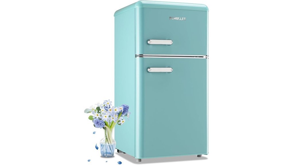 compact blue top freezer