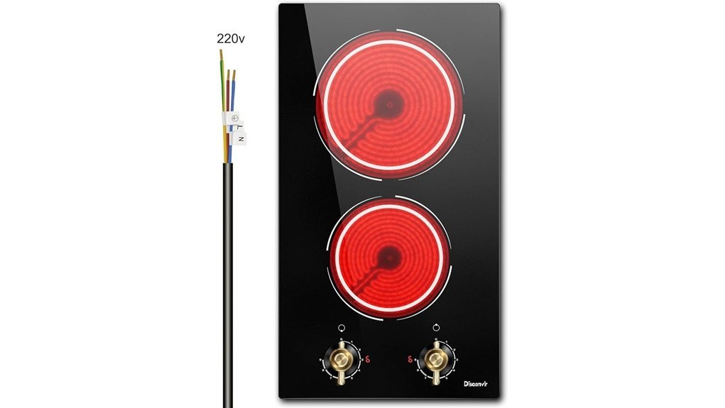 compact dual burner cooktop
