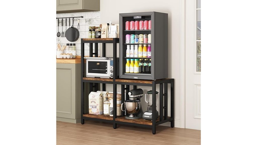 compact fridge with shelves