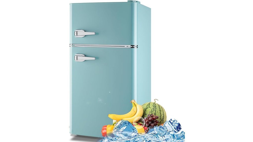 compact retro fridge freezer