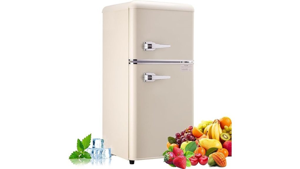 compact retro fridge freezer