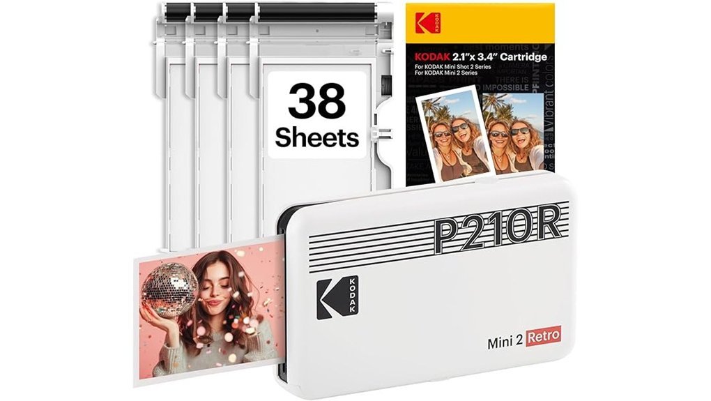 compact retro photo printer