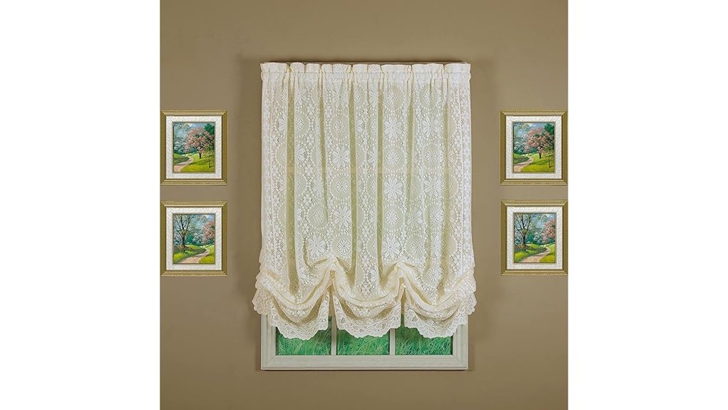 cream lace balloon shade