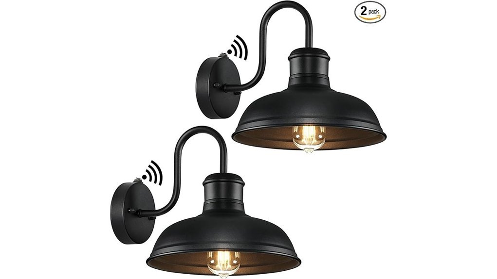 dusk to dawn gooseneck sconces