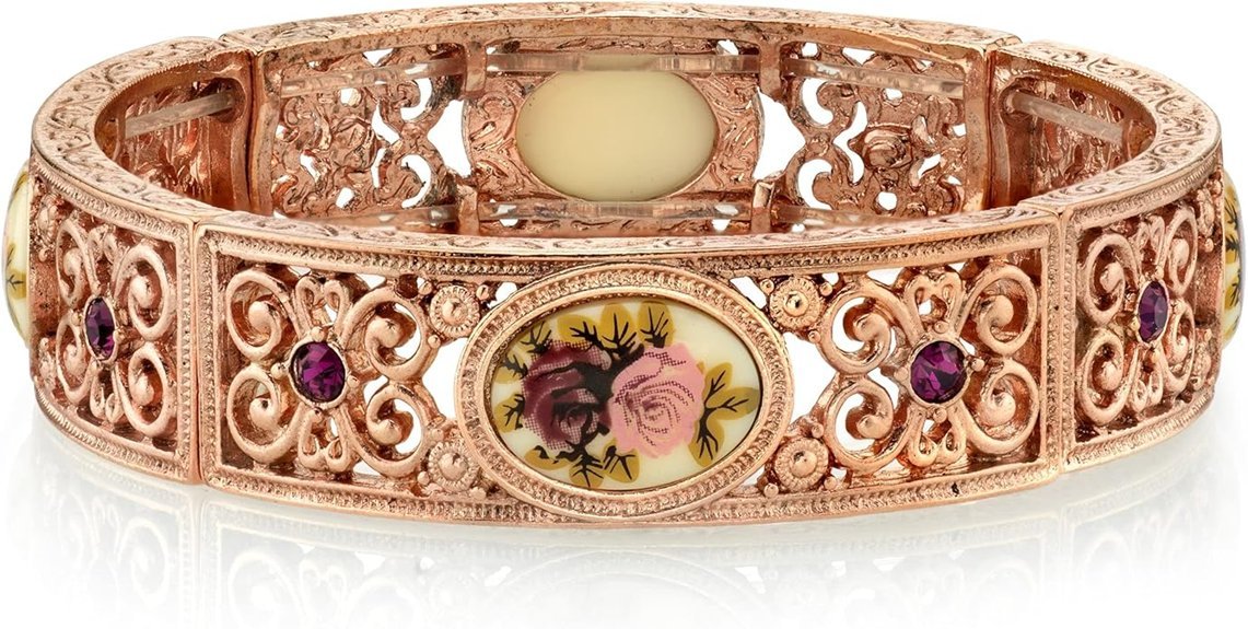 elegant crystal stretch bracelet
