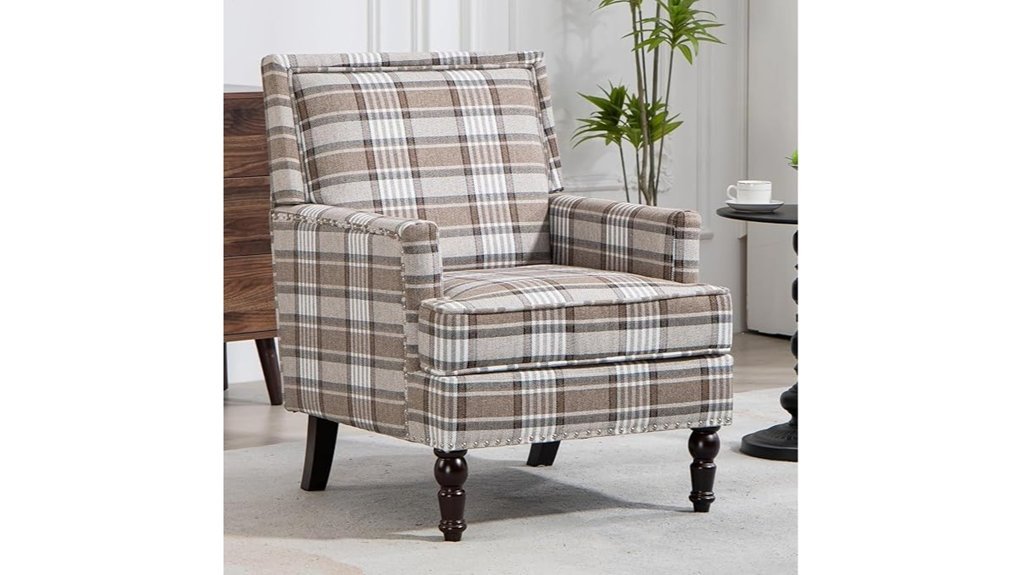 elegant floral accent chair