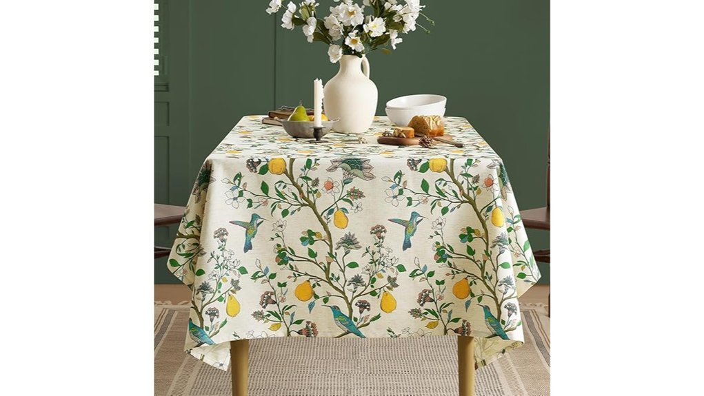 floral linen tablecloth rectangle