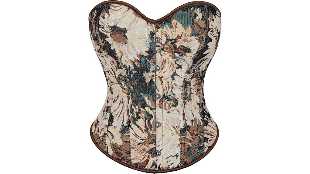 floral satin corset top