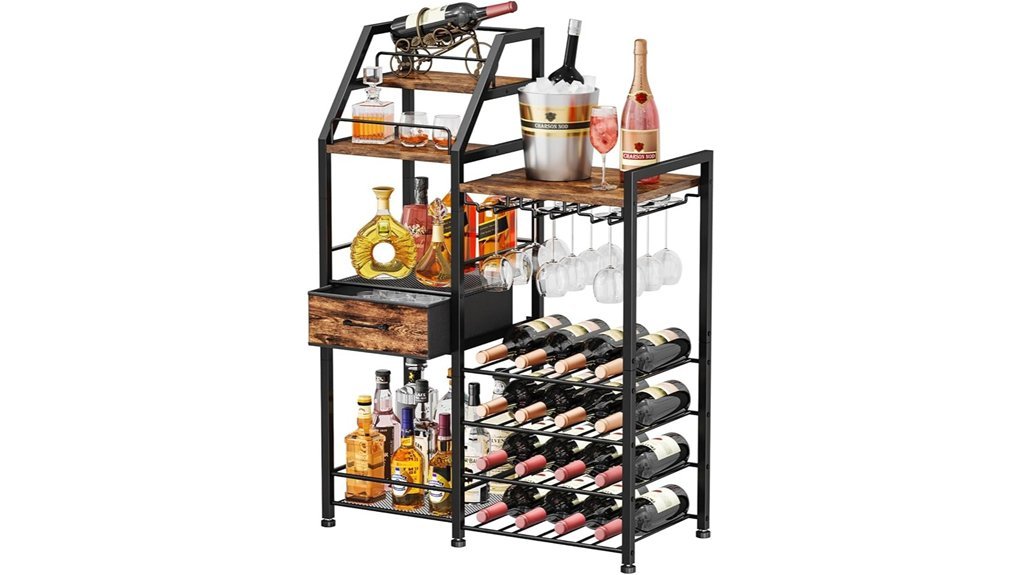 freestanding wine and liquor