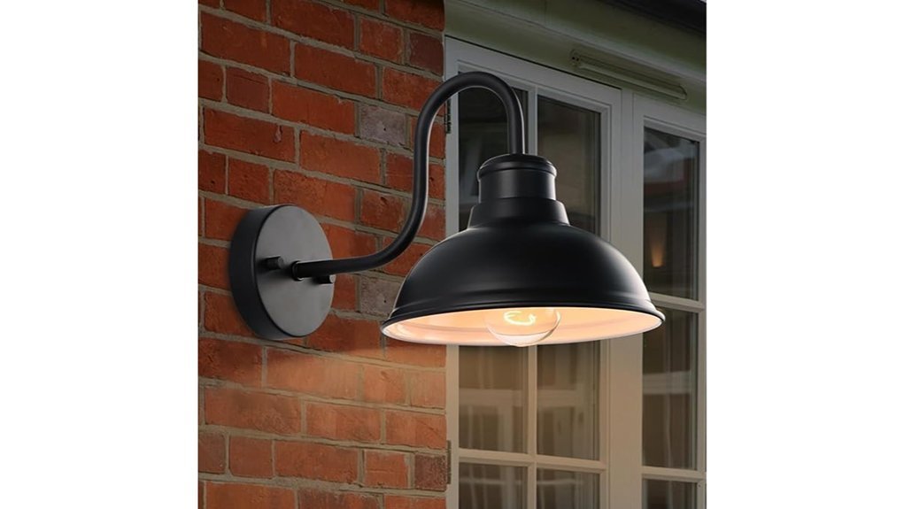 matte black barn light