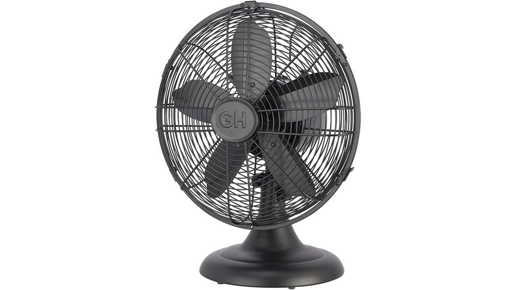 matte black retro fan