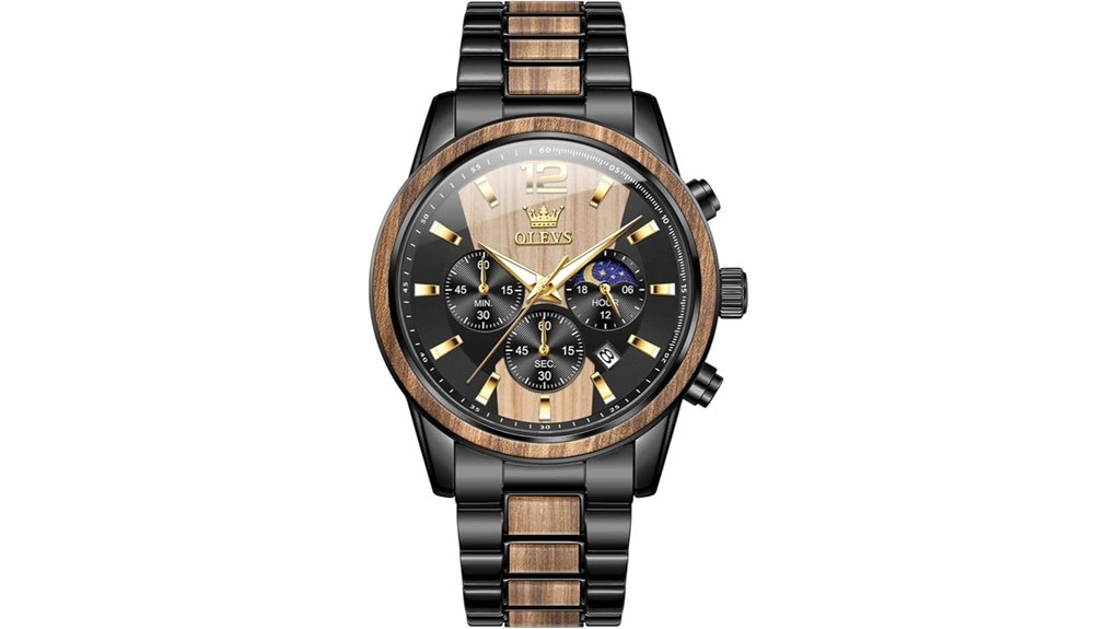 men s quartz moon phase