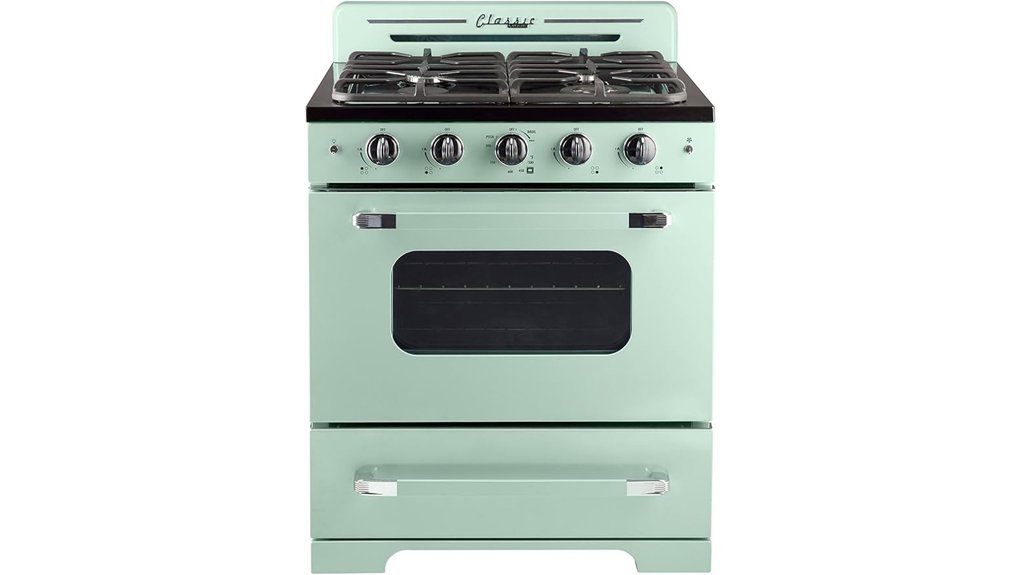 mint retro gas range