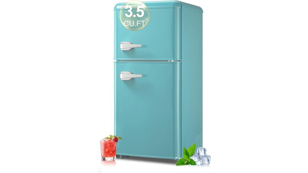 mint retro mini fridge