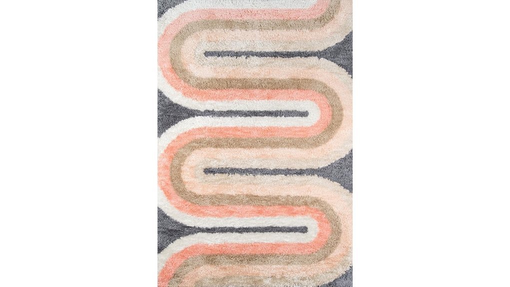 pastel shag area rug