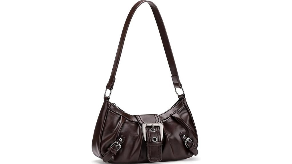 punk zipper shoulder handbag