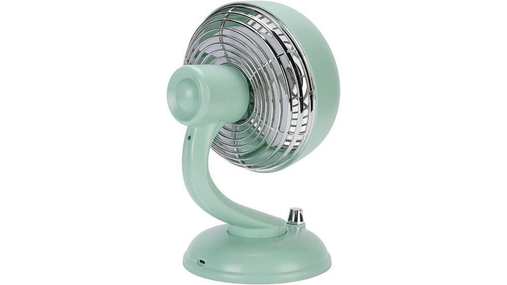 rechargeable vintage desk fan