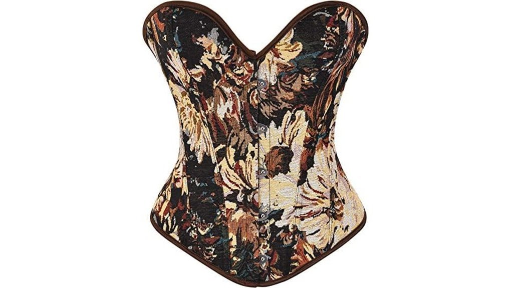 renaissance floral corset top