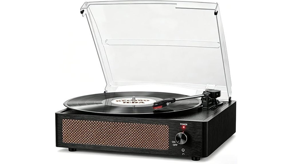 retro 3 speed record player