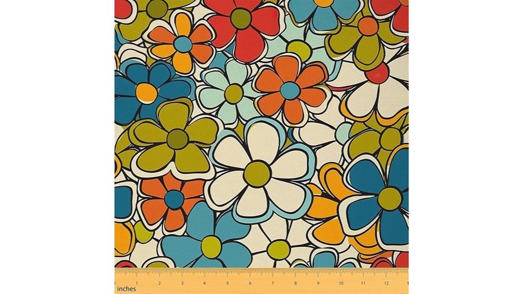 retro floral upholstery fabric