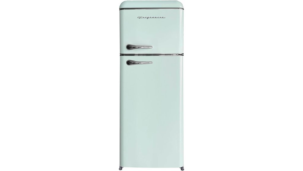 retro green 2 door refrigerator