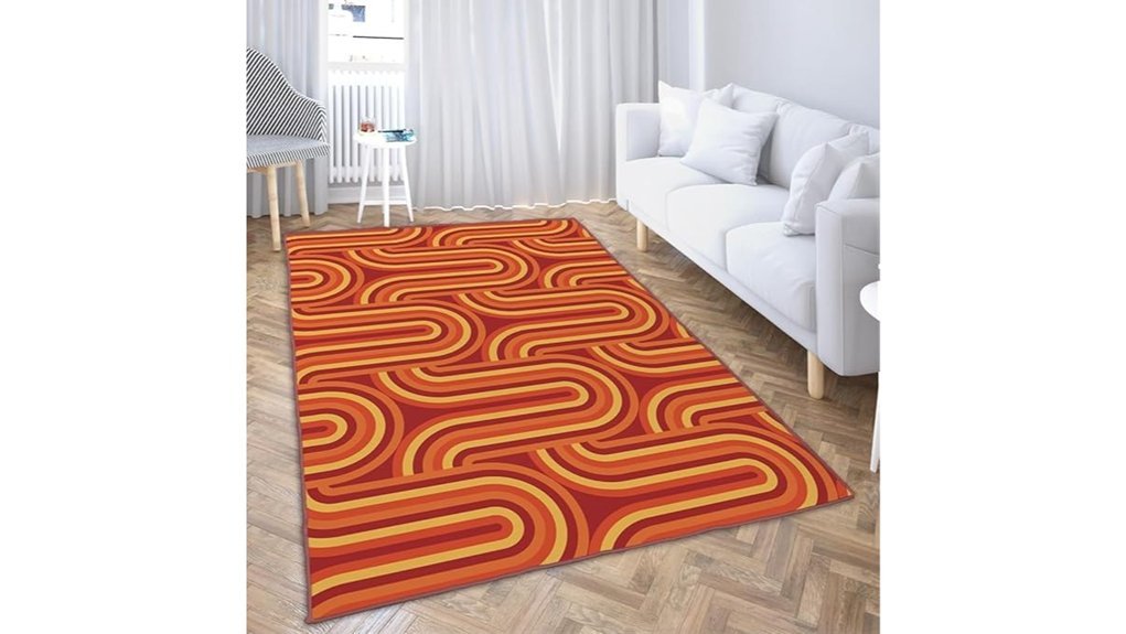retro non slip area rug