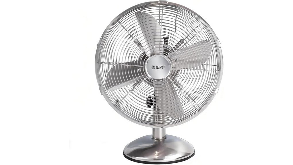 retro oscillating table fan
