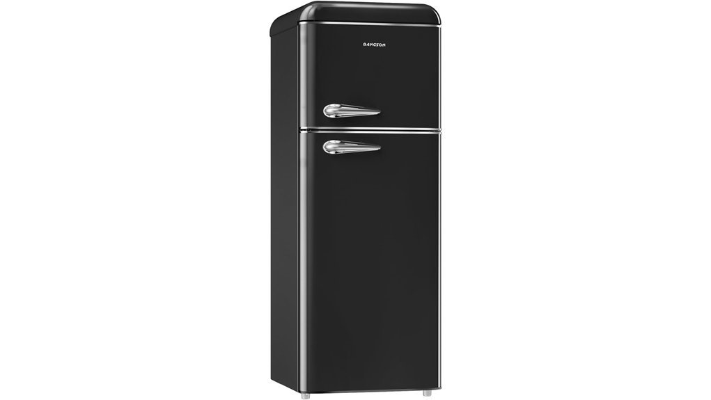 retro refrigerator with freezer
