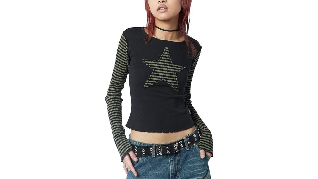 retro star stripe top