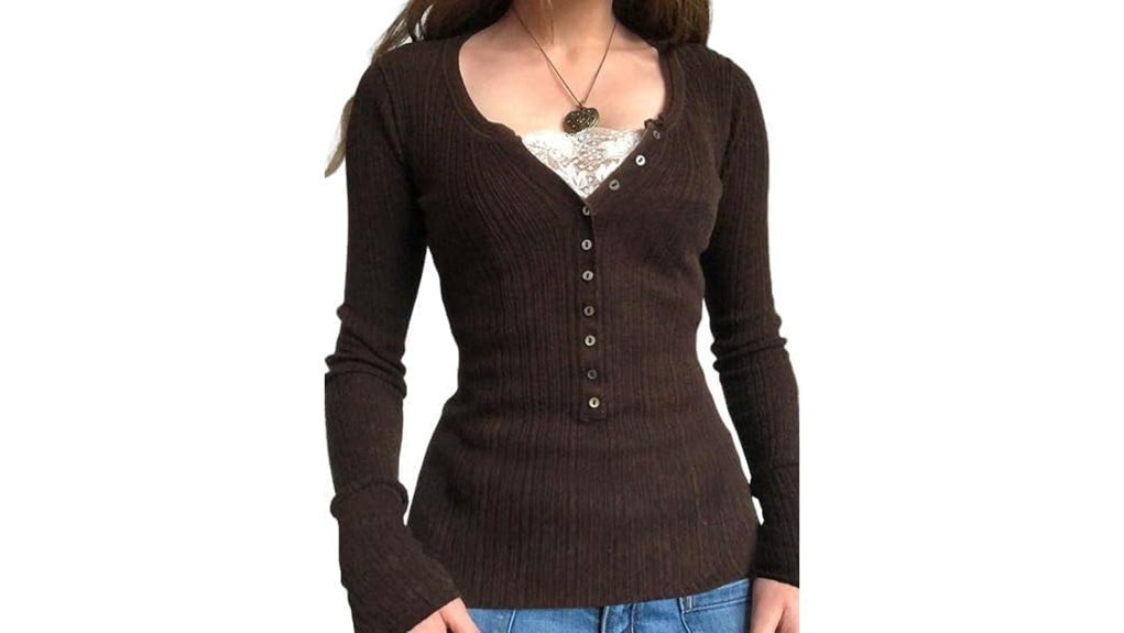ribbed knit long sleeve