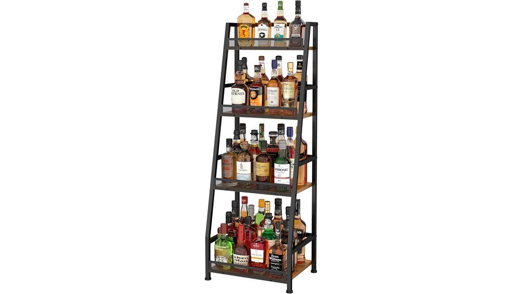 stylish corner wine rack