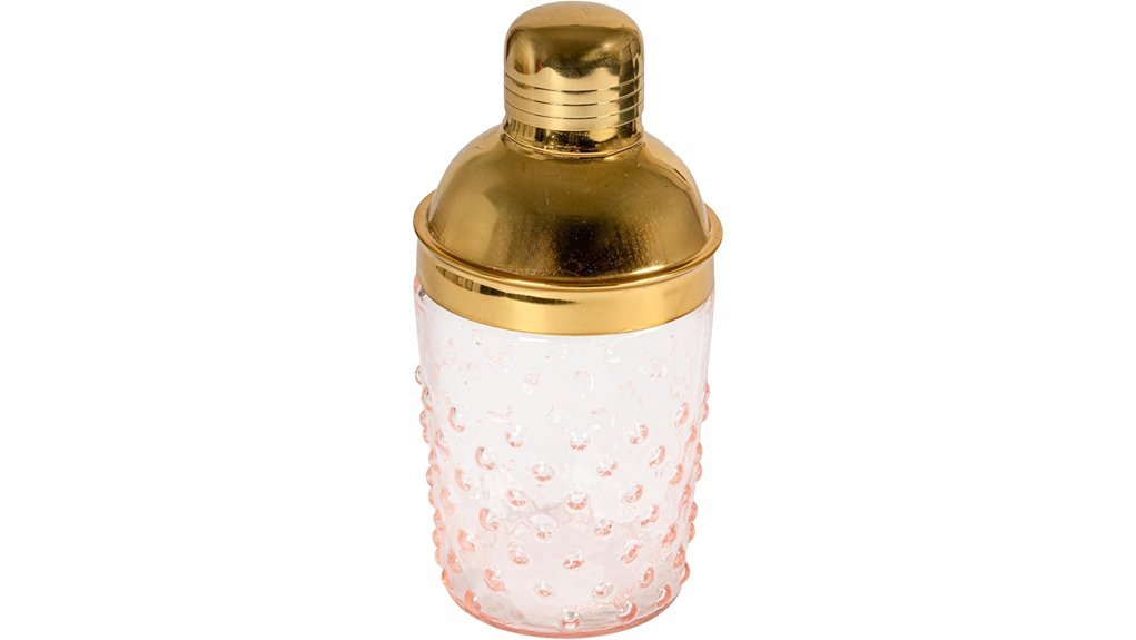 stylish glass cocktail shaker