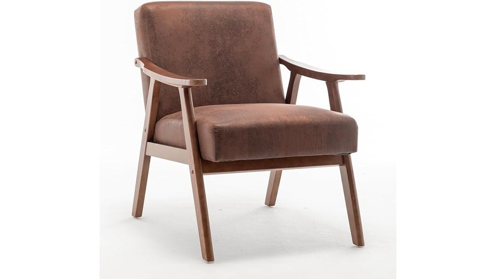 upholstered wood frame chair