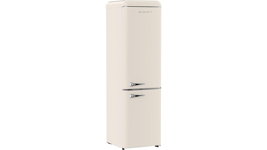 vanilla retro fridge freezer