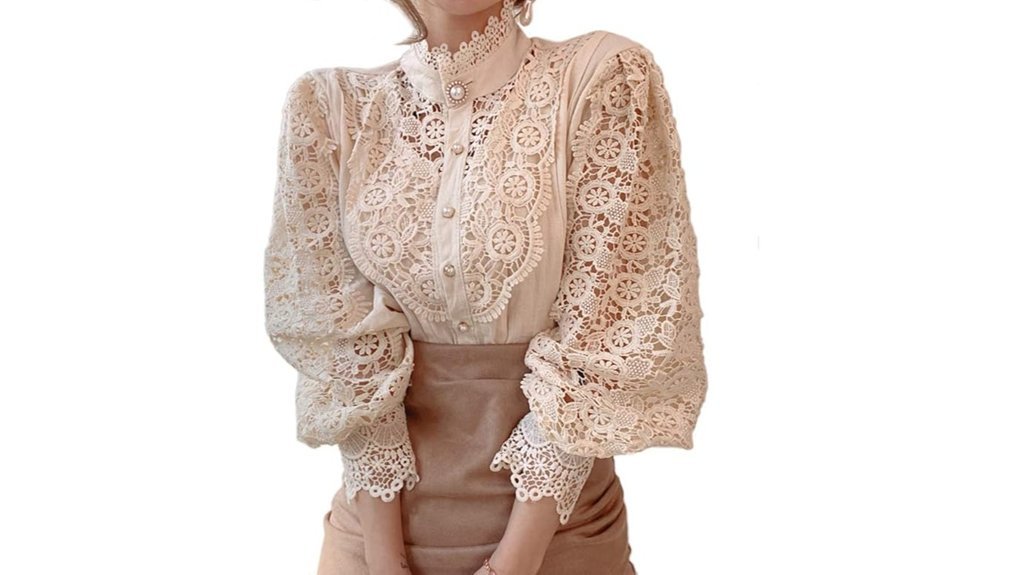 victorian lace trim blouse