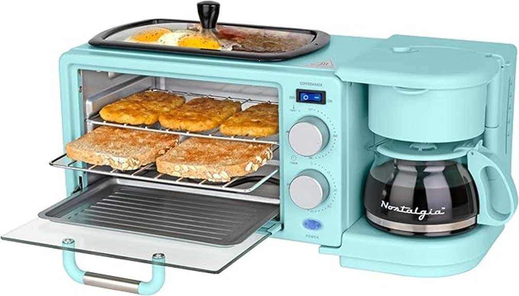 vintage aqua breakfast station